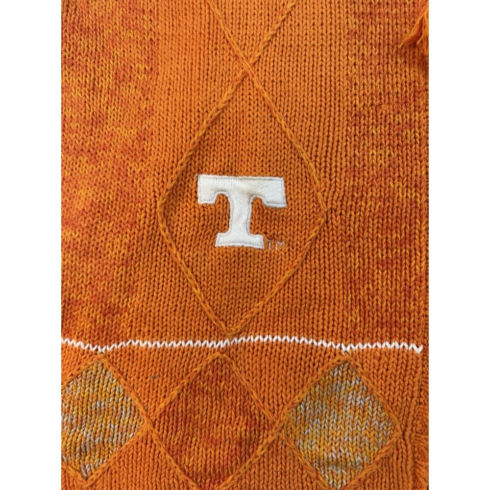 Vintage Birch Bros Vest Tennessee Volunteer Adult 3XL Orange Knit Cardigan - Picture 5 of 9